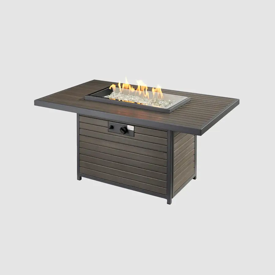 Brooks Rectangular Gas Fire Pit Table