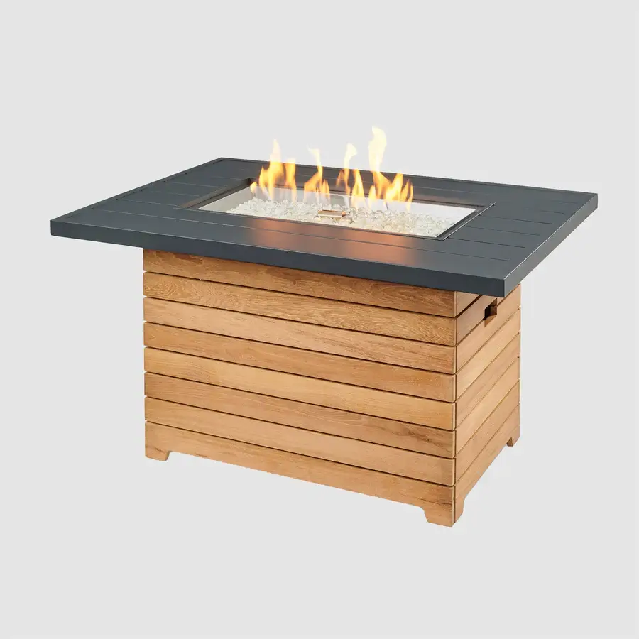 Darien Rectangular Gas Fire Pit Table