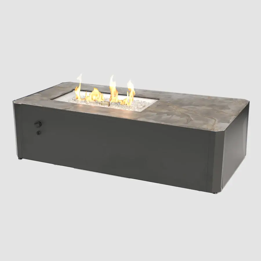 Kinney Rectangular Gas Fire Pit Table