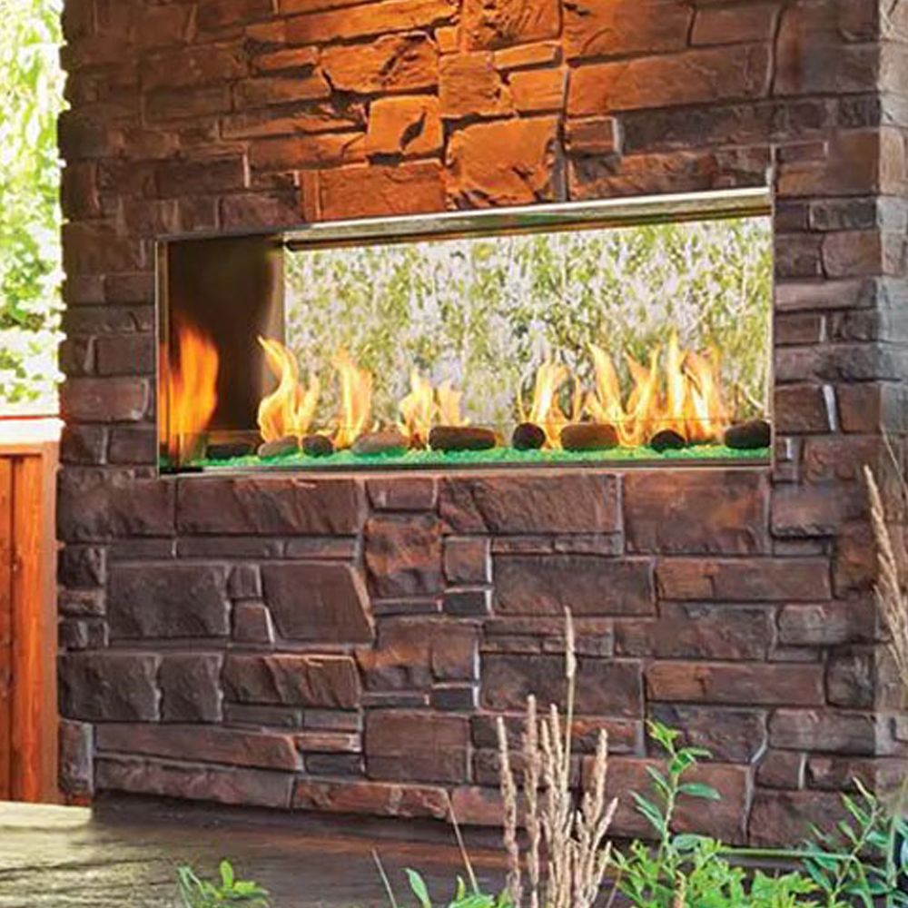 Lanai See-Through Gas Fireplace