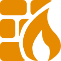 Fireplace installation icon